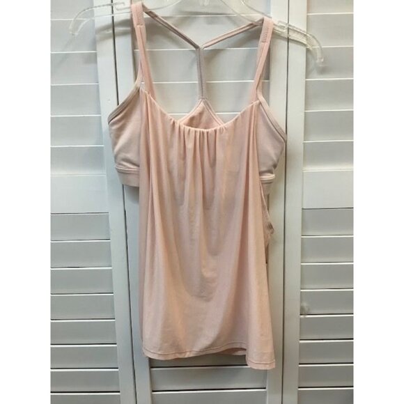 Lululemon Light Pink Cross Back Built-In Bra Tank Top (SZ6) - Picture 1 of 3